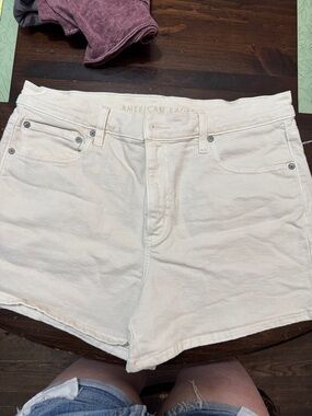 American Eagle Outfitters Cream/Off-White Denim Shorts
